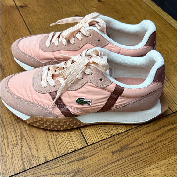 Lacoste Women's Blush and Brown Sneakers - Picture 2 of 7